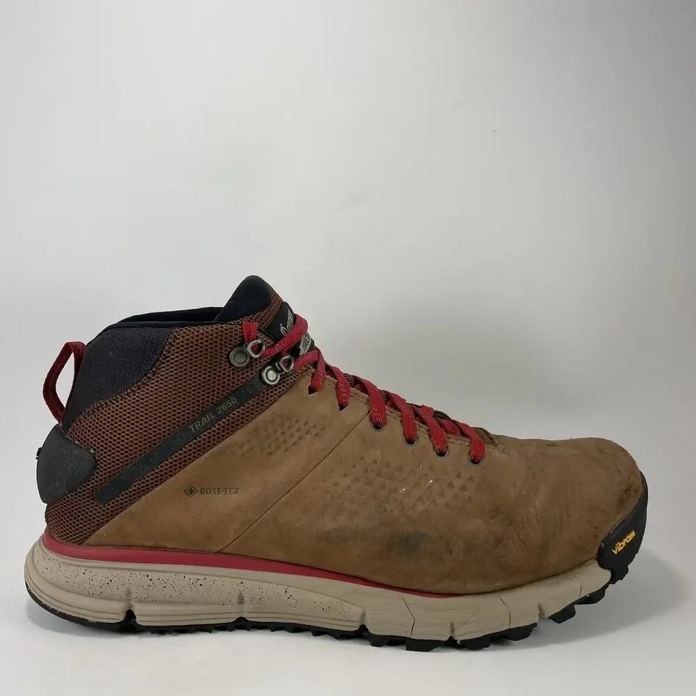 Danner Trail 2650 Mid GORE-TEX Boots Mens Size 13 D Brown Red Waterproof Hiking